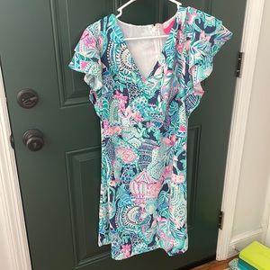 Lilly Pulitzer dress with flutter sleeve